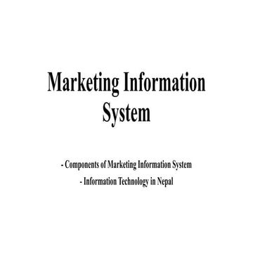 Marketing information system
