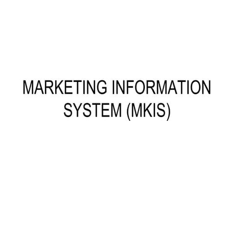 Marketing information system