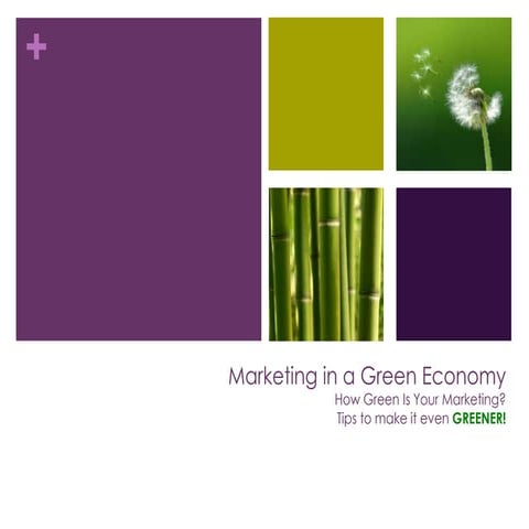 Marketing in a Green Economy
