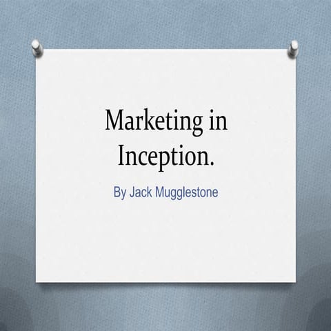 Marketing of Inception | PPTX