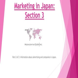 Marketing in Japan: Section 3 Part ...