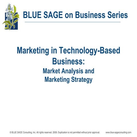 Marketing in Technology-Based Businesses