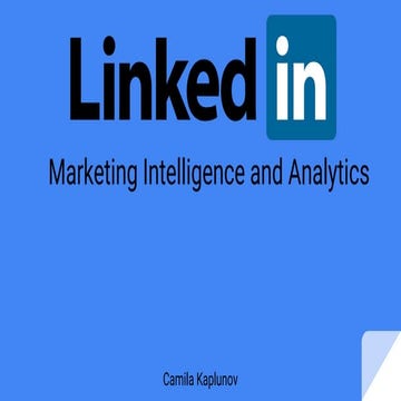 Marketing intelligence and analytics