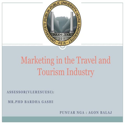 Marketing in the travel and tourism industry