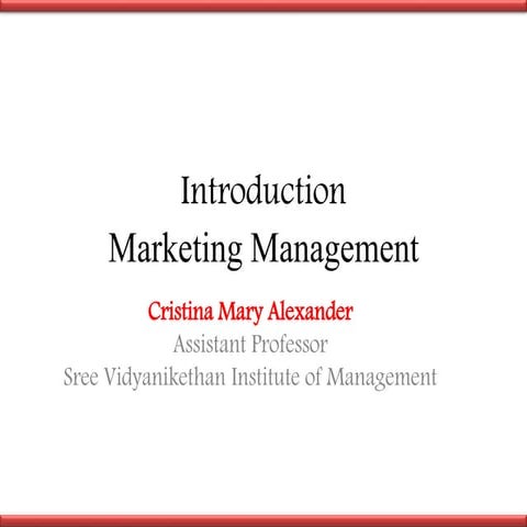 Marketing introduction