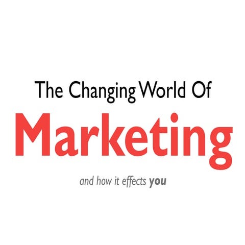 The Changing Marketing Landscape