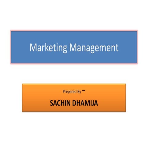 Marketing management