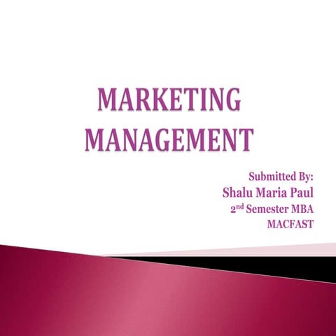 Marketing management