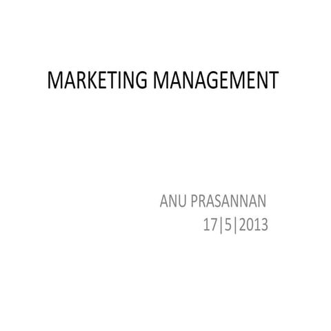 Marketing management