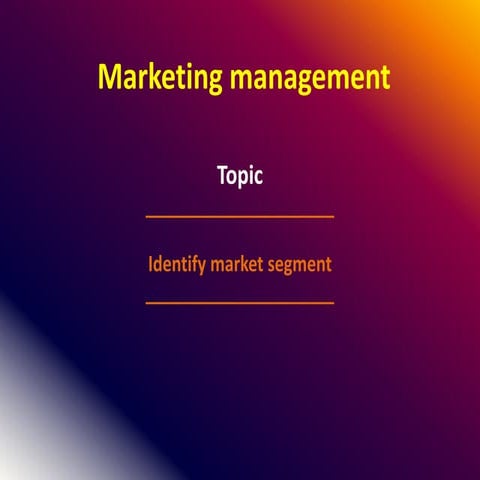 Marketing management