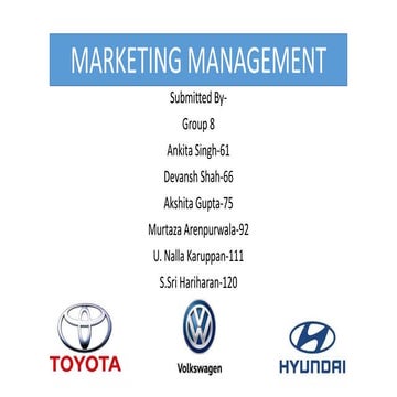Marketing management-Automobile sector