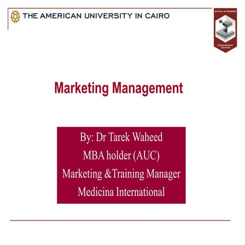 Marketing management Module 1