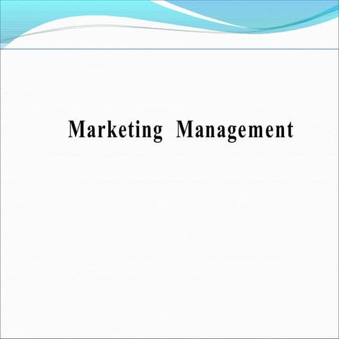 Marketing management