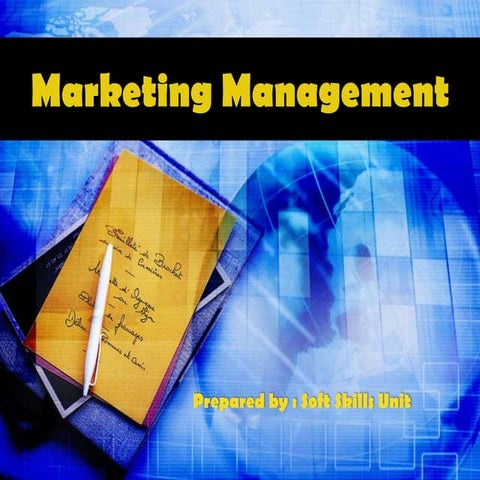 Marketing management topic 1 | PPTX