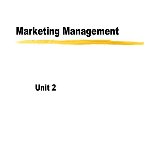 Marketing management 2