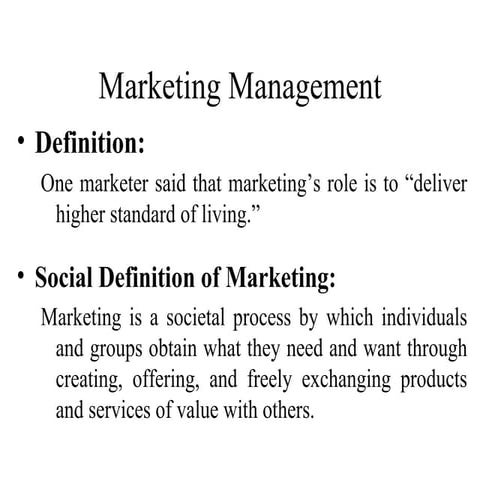 Marketing Management Notes   Unit   I