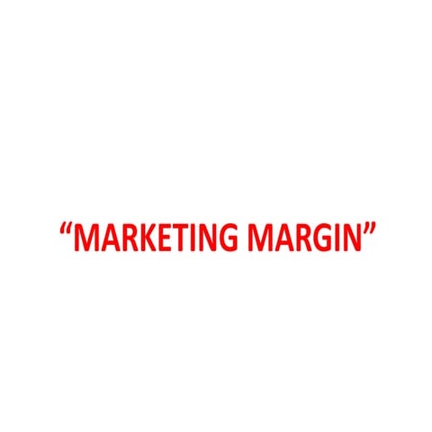 Marketing margin