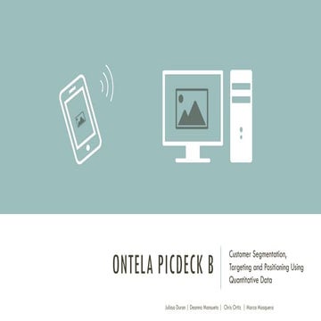 Ontela PicDeck (B): Case Analysis