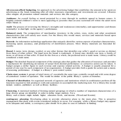 Marketing Terminology