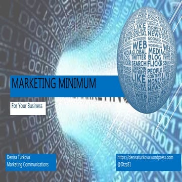 Marketing Minimum for small business