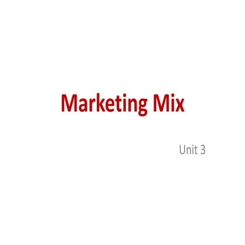 Marketing mix