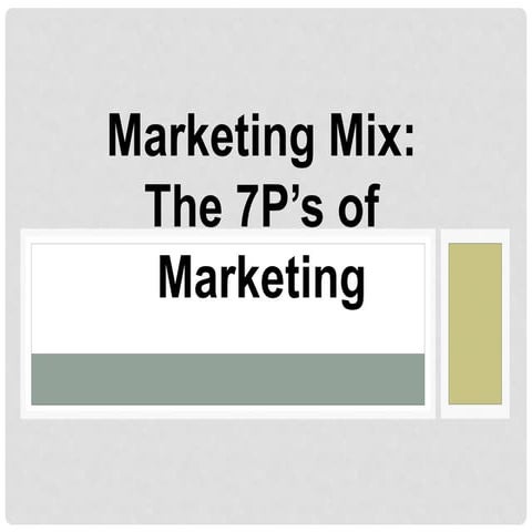 Marketing mix
