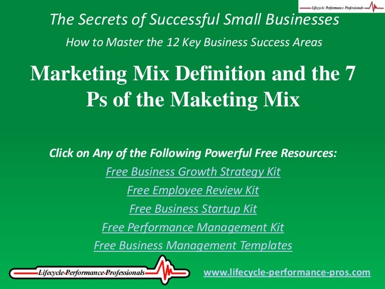 Video Marketing Mix Definition And The 7 Ps Of The Maketing Mix