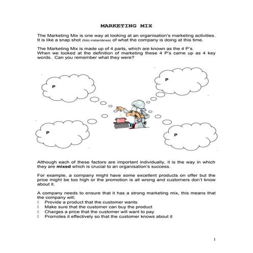 Marketing mix Exercises 