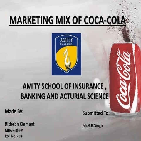 Marketing Mix - Coca Cola