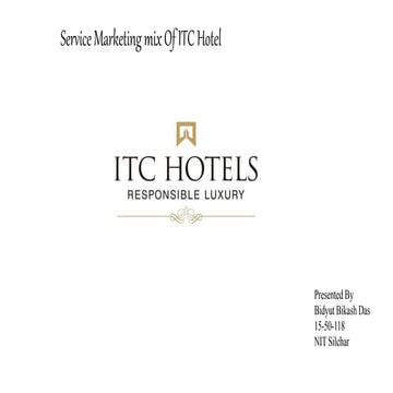 Marketing mix of itc hotel