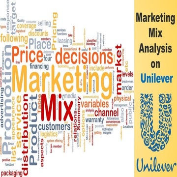 Marketing Mix Analysis on Unilever 