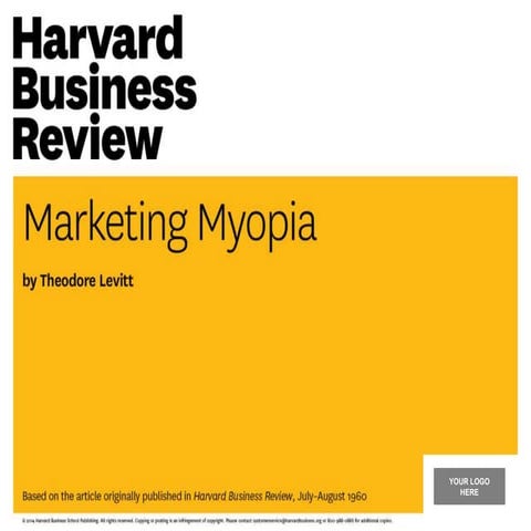 Marketing Myopia Slide Deck presentation