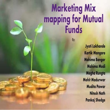 Marketing of financial services: Market Mix for Mutual Funds