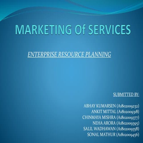 Marketing of services