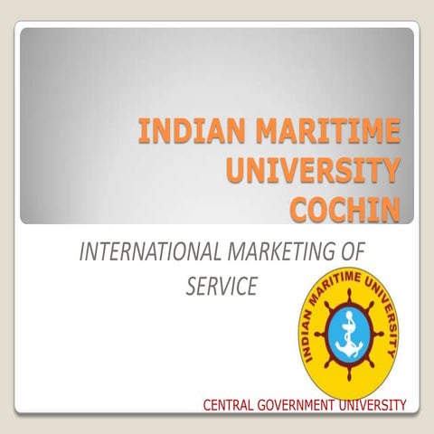International Marketing of Services