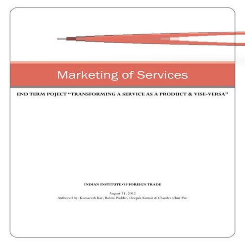 Marketing of services Australian Education