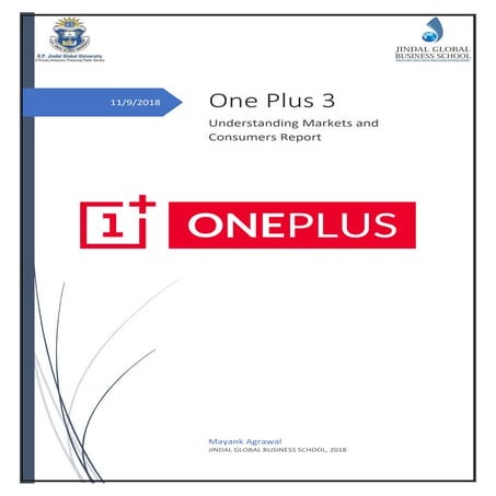 Marketing - One Plus Report