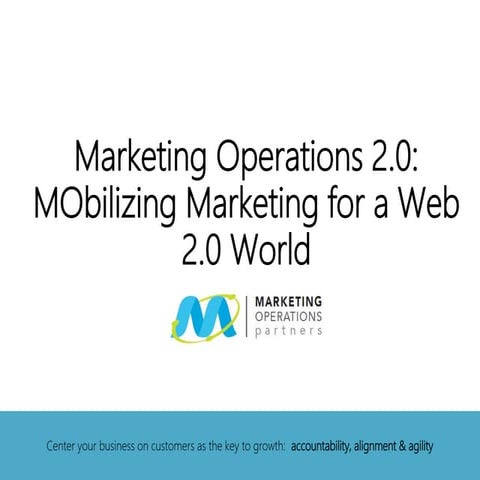 Marketing Operations: MObilizing Marketing For A Web 2.0 World