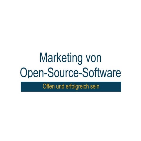 Marketing von Open-Source-Software