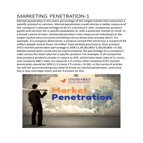 Marketing penetration