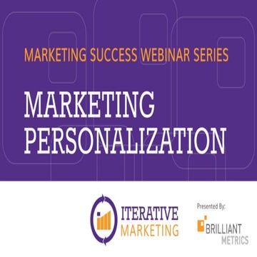 Marketing personalization Webinar
