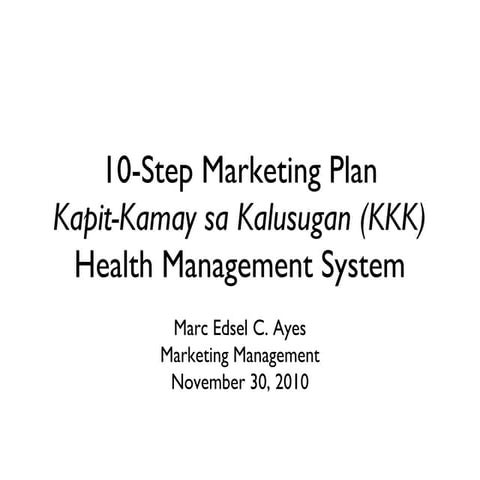 Marketing plan