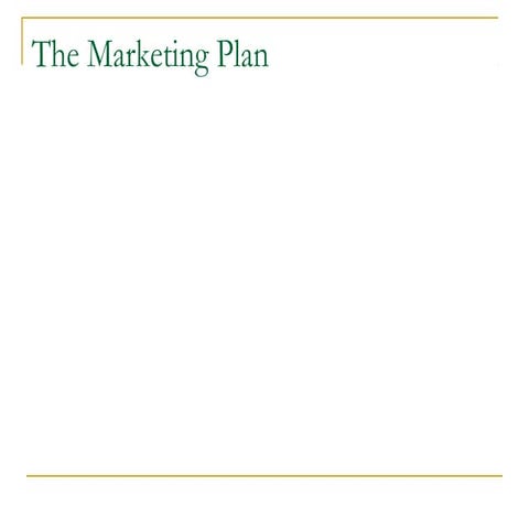 Marketing plan
