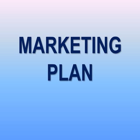 Marketing plan