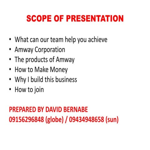 Amway Marketing Plan (new)