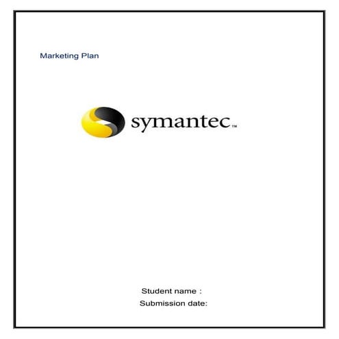 Marketing plan   symantec