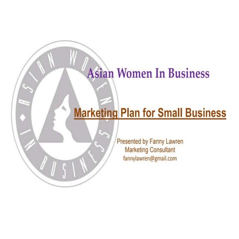 Designing a Marketing Plan for Small Businesses 