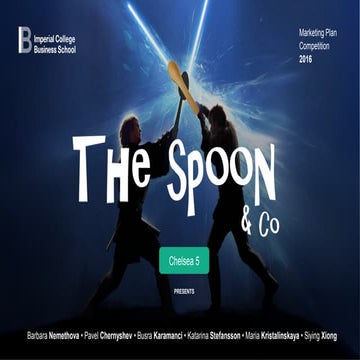 The Spoon & Co - Imperial College Marketing Plan Competition