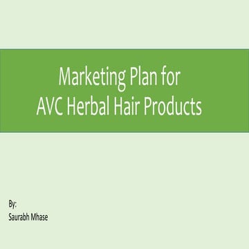 Integrated Marketing Campaign for AVC hair products