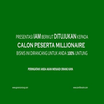 Marketing Plan Bisnis IAM ( I AM MILLIOANIRE)